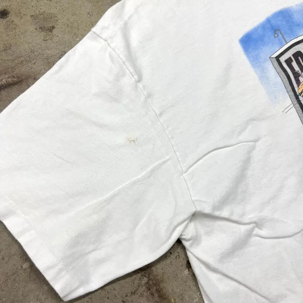 Vintage 90s Ed Debevic's Diner Motorcycles Biker Hanes Beefy T Shirt Chicago XL